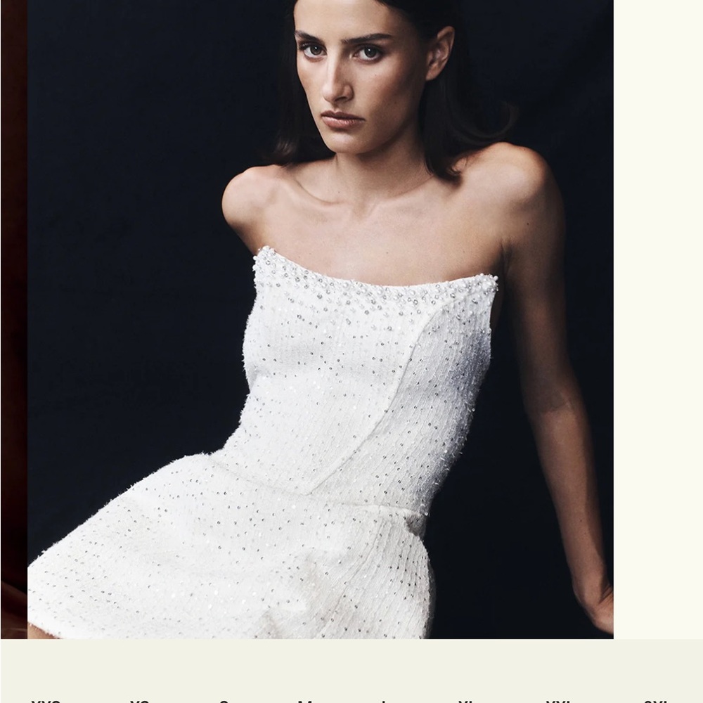 Tweed Corset Mini Dress - White - Picture 2 of 6